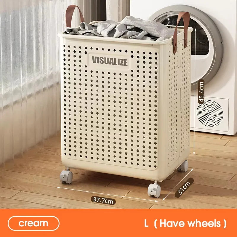 Laundry Basket Collapsible Dirty Clothes Storage Organizer Large Laundry Bag For Home Bathroom Bedroom  Durable Washing Basket