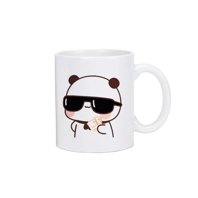 Panda Bear Bubu Dudu Coffee Milk Cup Mocha Cat Panda Bear Couple Christmas Mug Kawaii Cups Original Mugs Drinkware Birthday Gift