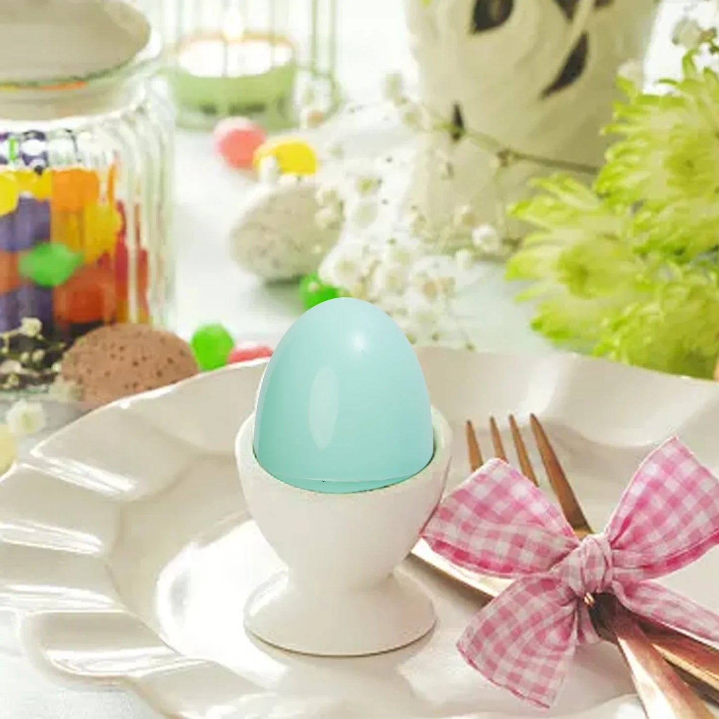 50/10PCS Plastic Easter Eggs Fillable Plastic Egg Kids Toy Colorful Gift Packaging Box Easter Party Hunt Game DIY Craft Supplies