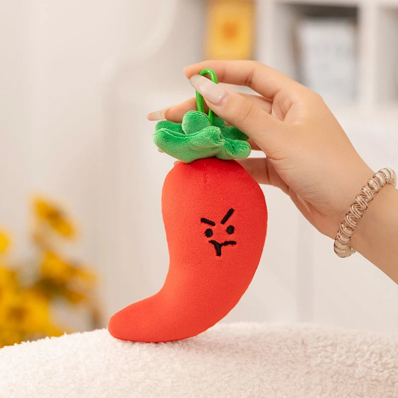 Kawaii 10-20CM Vegetable Plush Toys Cute Vegetables Pendant Onion Chili Mushroom Carrot Plush Pendant Keychain Toy