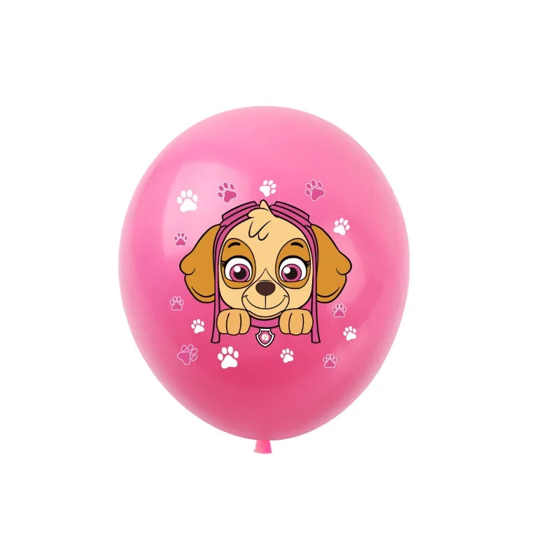 10pcs Paw Patrol Balloons Birthday Party Happy Atmosphere Decoration Supplies Cartoon Patrol Canine Chase Balloon Kids Toy Gifts