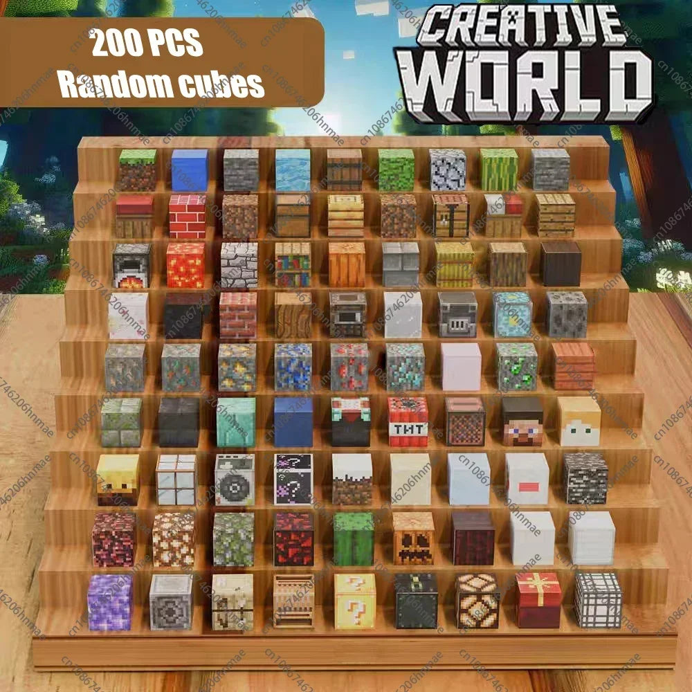 Magnetic Building Blocks Mine World Magnet Cube for Stacking Construction Set Educate Sensory Toys Kids Boys Girls Ages 3+ DIY