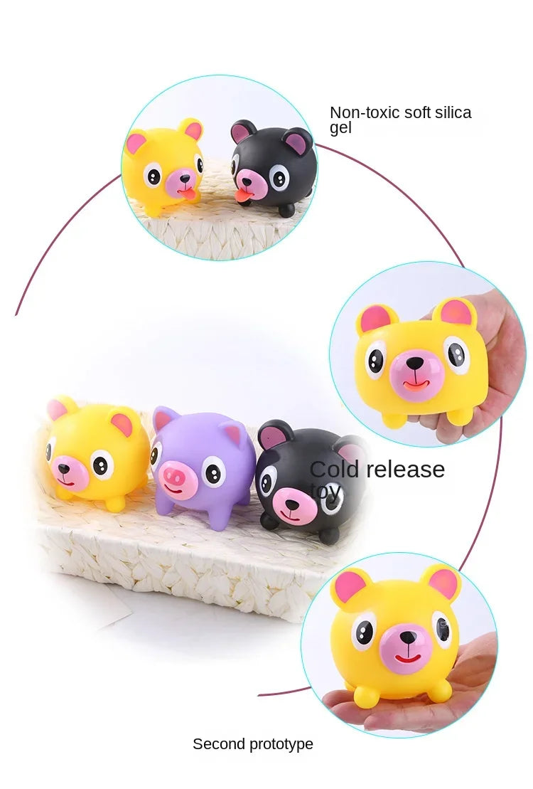 Talking Animal Baby Toys Jabber Ball Tongue Out Stress Relieve Soft Cute Tiger Pig Dog Ball Great Gifts for Kids Adult Baby Toy