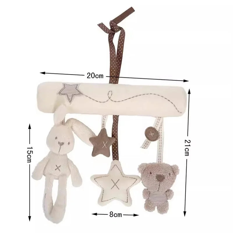 Baby Toys for 0 3 6 12 Months Babies Soft Plush Animal Rattles Stroller Hanging Toy for Baby Car Seat Crib Travel Sensory Toys