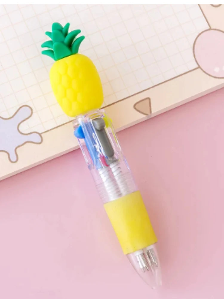 20Pcs/Lot Cute Cartoon 4 Color Mini Ballpoint Pen KawaiiUnicorn Flamingo Retractable Stationery Gift SchooOoffice Supplies
