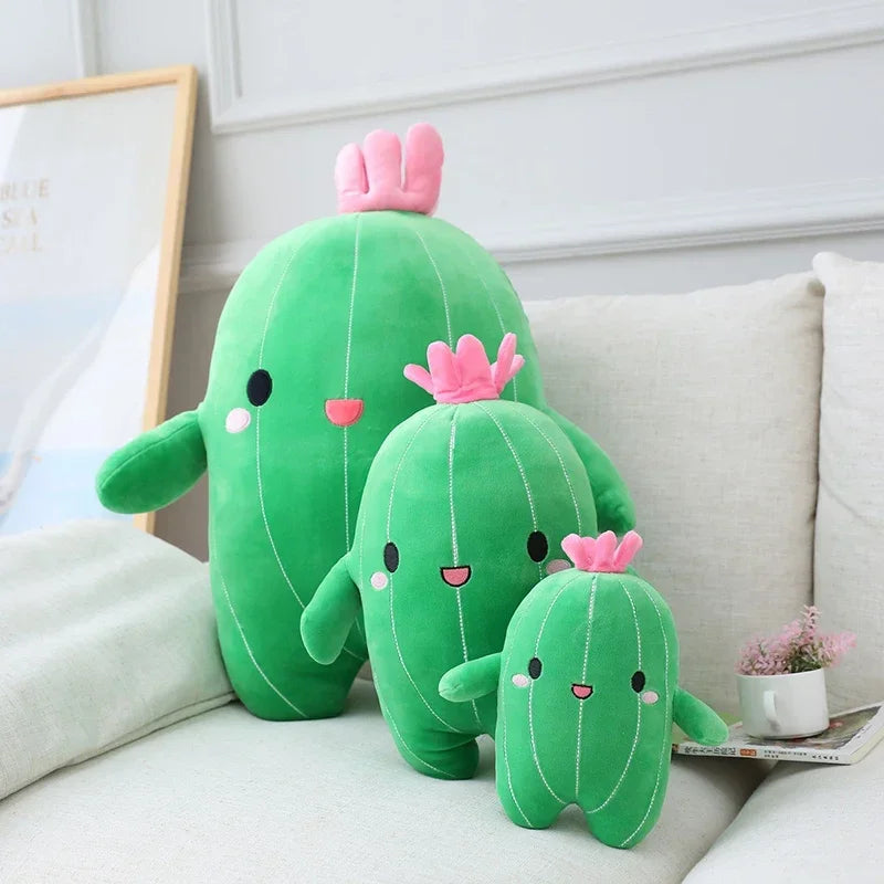 25/40/65cm Kawaii Simulation Cactus Plush Toy Cute Stuffed Plants Plushies Dolls Cartoon Soft Throw Pillow Kids Toys Home Decor