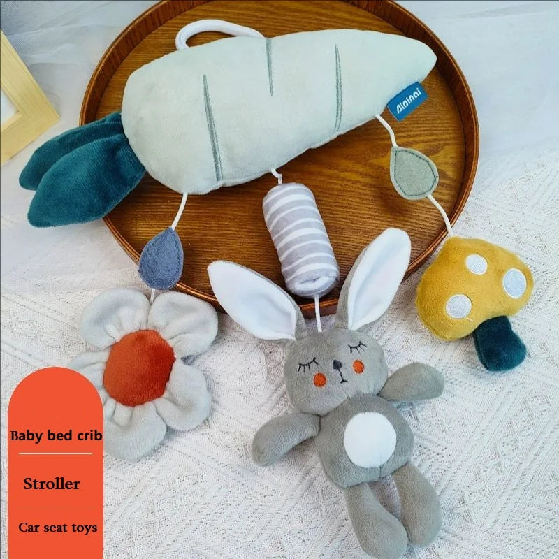 Baby Toys for 0 3 6 12 Months Babies Soft Plush Animal Rattles Stroller Hanging Toy for Baby Car Seat Crib Travel Sensory Toys