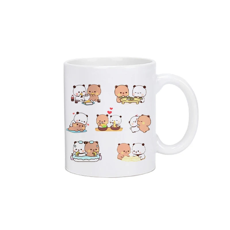 Panda Bear Bubu Dudu Coffee Milk Cup Mocha Cat Panda Bear Couple Christmas Mug Kawaii Cups Original Mugs Drinkware Birthday Gift
