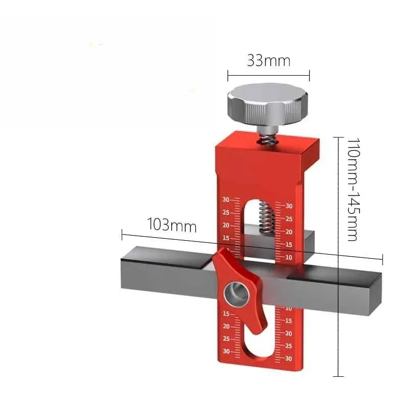 2 in 1 Cabinet Door Installation Positioner,6/8/10mm Rebounder Punched Mounting Jig Wardrobe Cabinet Door Panel Installation Jig