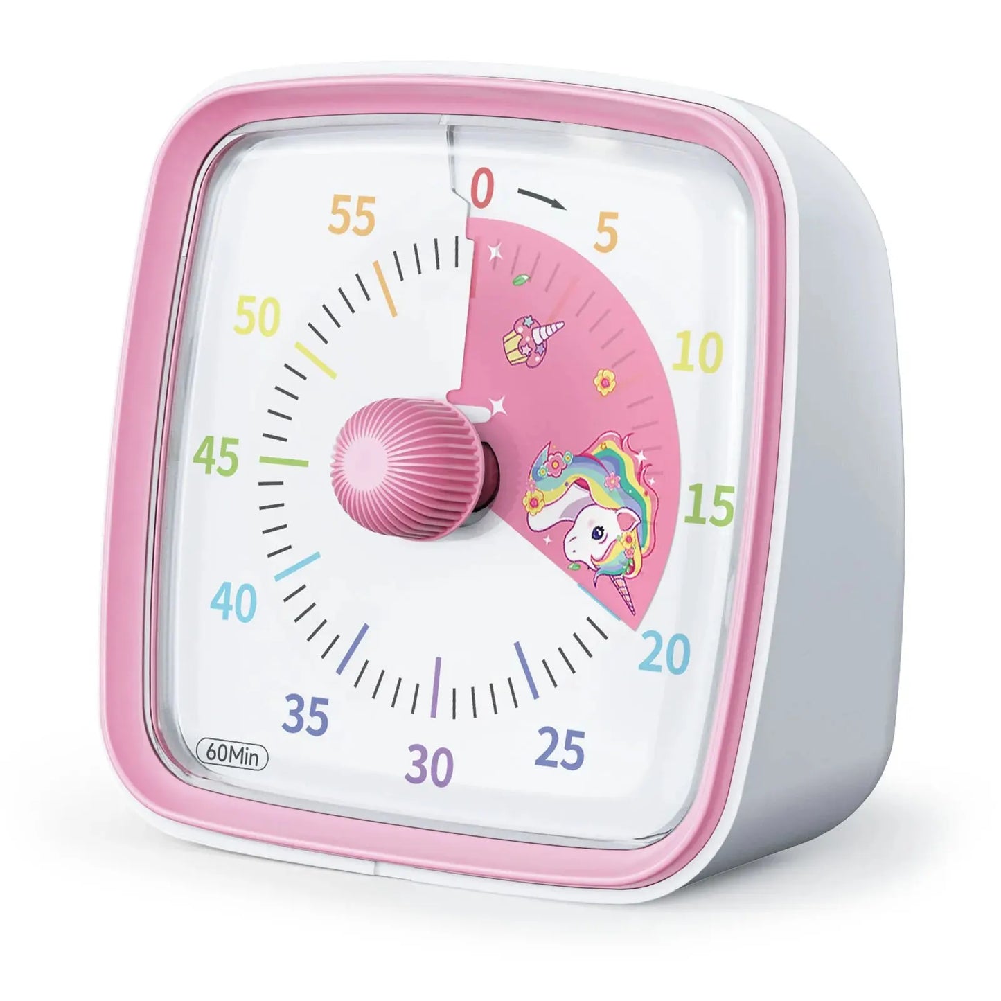 Yunbaoit Visual Timer with Night Light, 60-Minute Countdown Timer for Kids and Adults, Silent Classroom Timer for Home, School