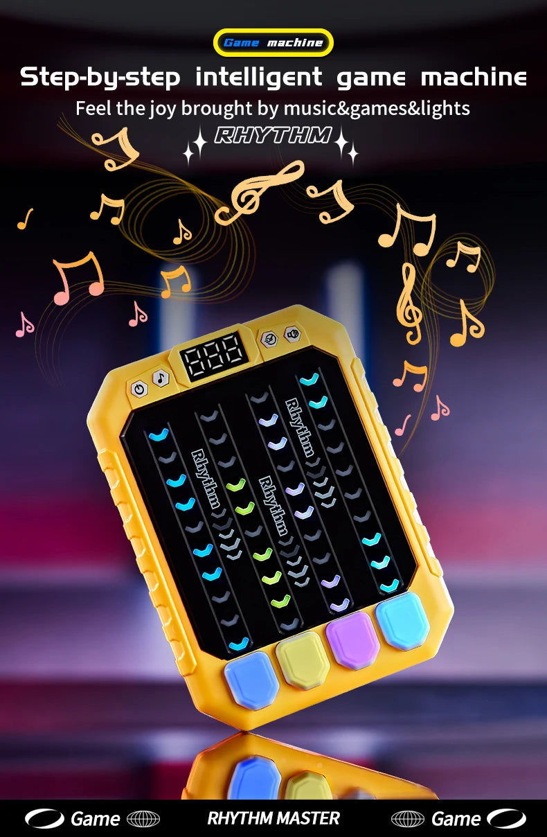 ZLang Dancing Handheld Memory Game Quick Push Game Fidget Toys for Adults Rhythm Handheld Game Machine Light Up Stress Relief