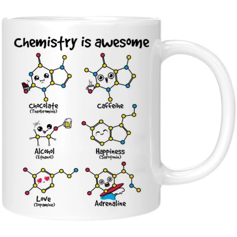 Chemistry is Awesome Creative coffee  Mug 350ml Ceramic Tea Cup Research Institute Office Coffee Mug