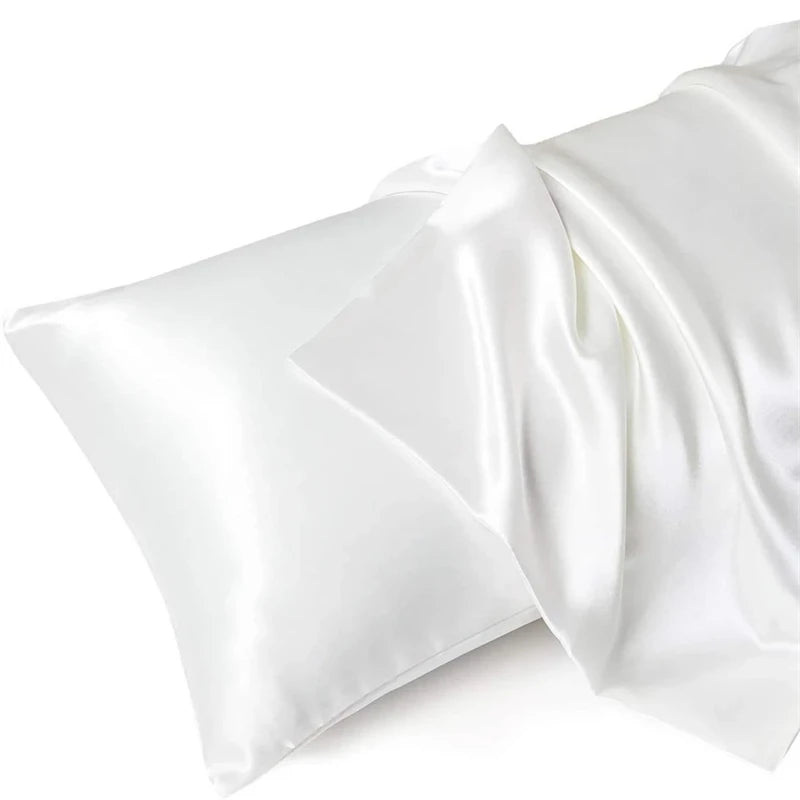 Mulberry Silk Pillowcase Bed Pillow Covers White Black Gray Champagne Gold Luxury Cases Home Bedding Standard Queen Size