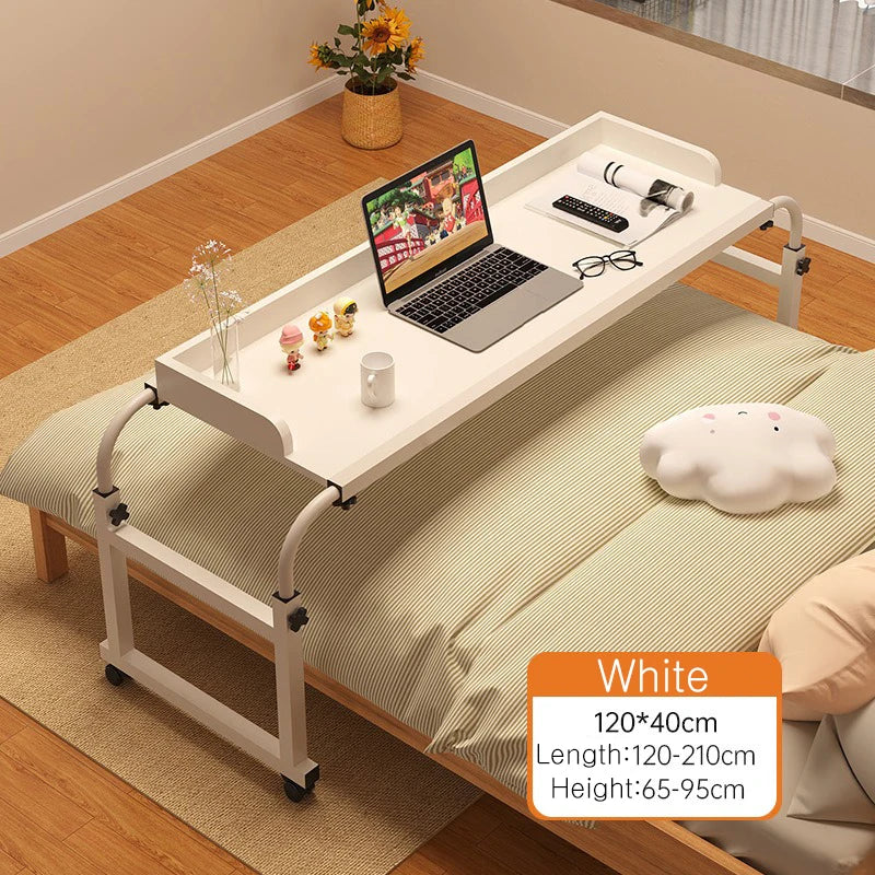 Laptop Computer Adjustable Height And Length Living Room Bedroom Movable Desk Overbed Table