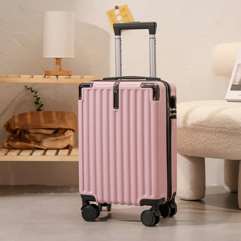 18 inch Student suitcase Travel Bag Women's Bag Back to School Spinner Wheel Suitcase Carry-On Boarding Travel