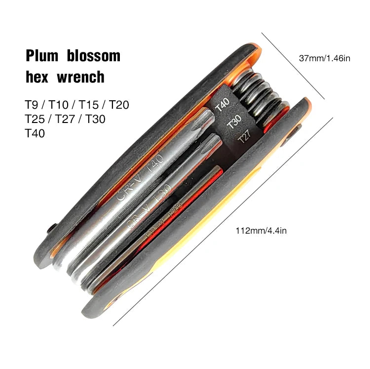 Alloy Steel Folding Hexagon Wrench & Screwdriver Set - Portable Flat Head Allen Wrench Tools for Ultimate Versatility
