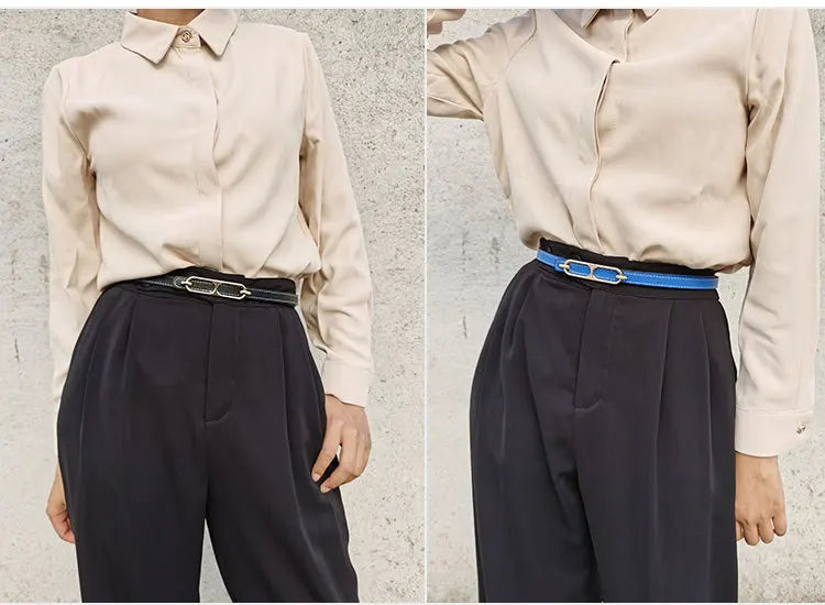 2023 Double-sided use of women's leather belt decorated ins fashion jeans wild student trend luxury design top quality brand