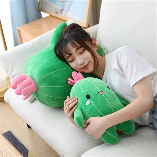 25/40/65cm Kawaii Simulation Cactus Plush Toy Cute Stuffed Plants Plushies Dolls Cartoon Soft Throw Pillow Kids Toys Home Decor