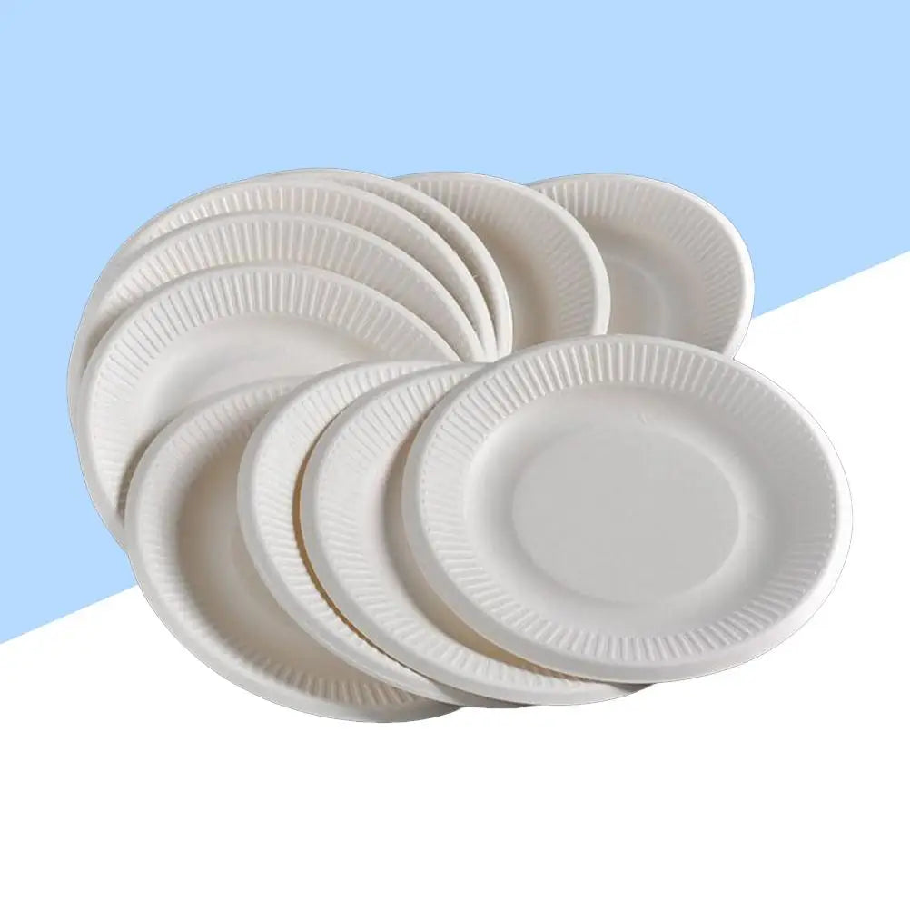 50 Pcs/lot Party Plates Disposable Plastic 100 Units Elegant Dish Dishes Cake Pans Paper Tableware for Parties