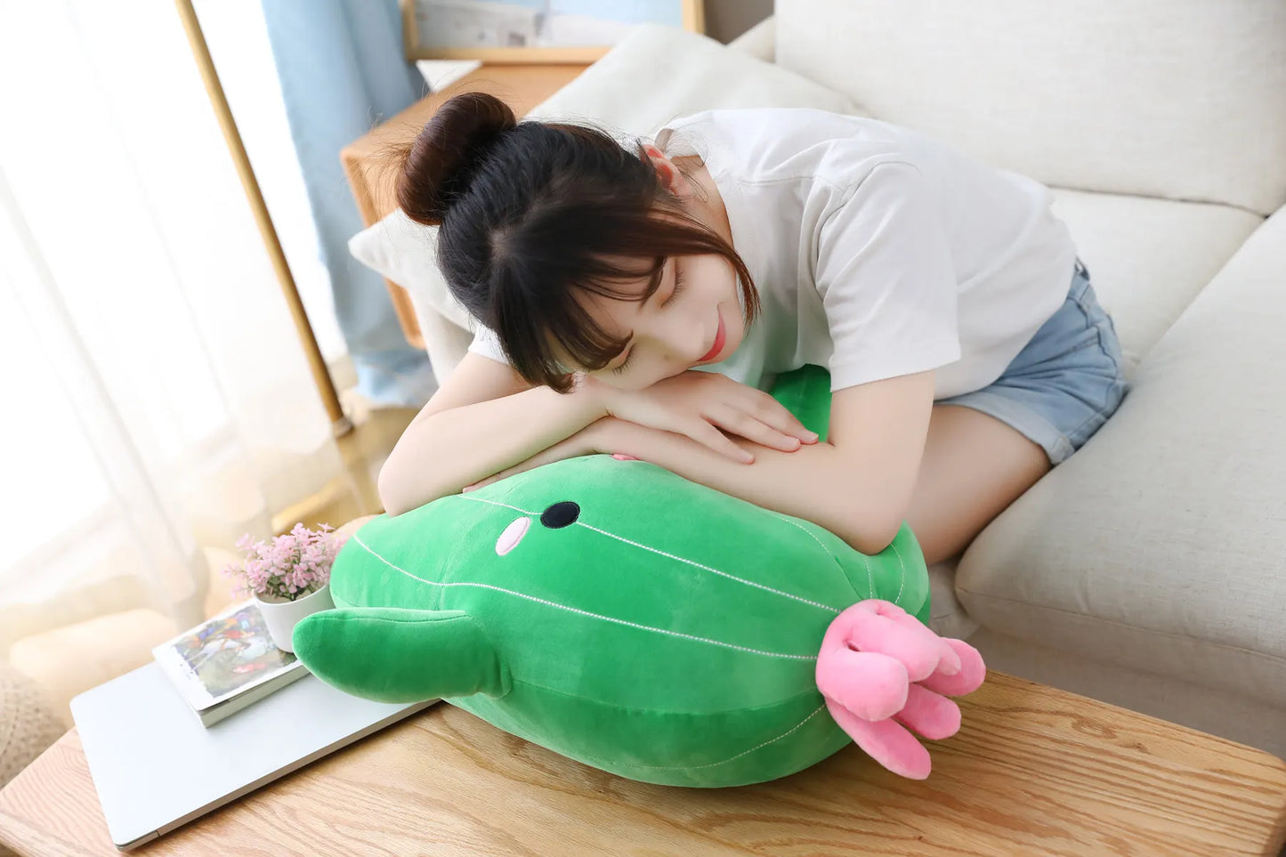25/40/65cm Kawaii Simulation Cactus Plush Toy Cute Stuffed Plants Plushies Dolls Cartoon Soft Throw Pillow Kids Toys Home Decor