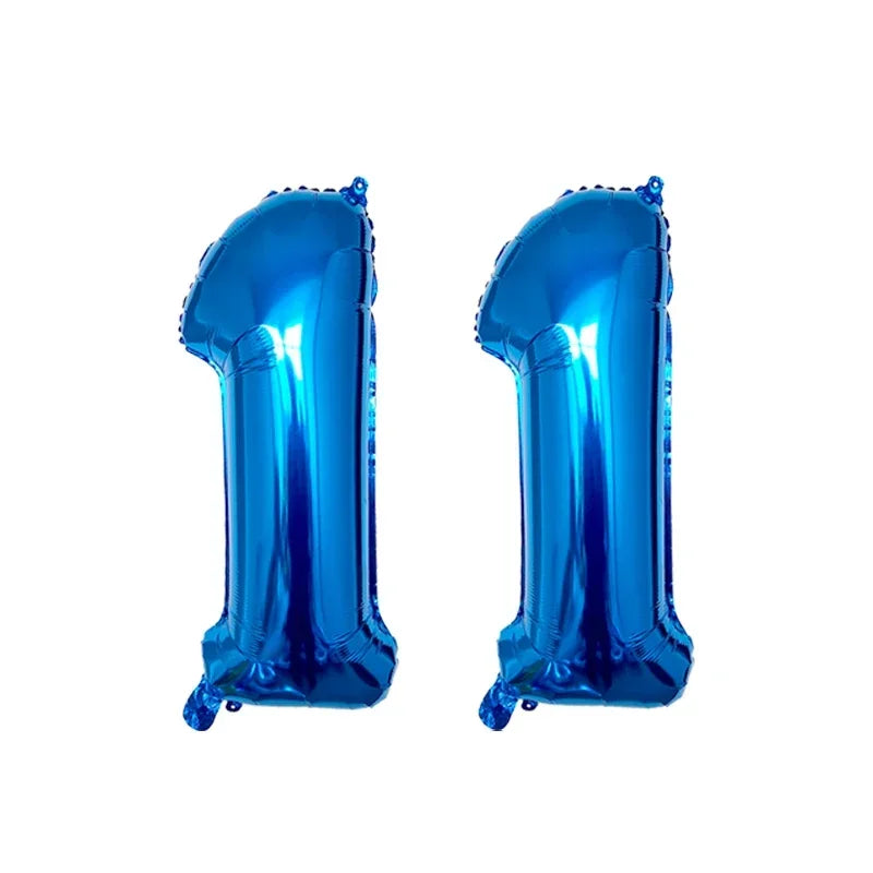 2Pcs 32 Inch Gold Silver Black Blue Red Helium Foil Number Balloon 10 11 12 13 14 15 Happy Birthday Party Decoration Supplies