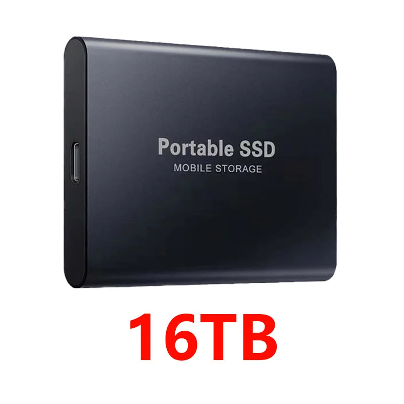 Portable SSD 4TB High Speed External Hard Drive 16TB USB 3.1 Hard Disk Mass 1TB Original Solid State Drives for Laptop/PC/MAC