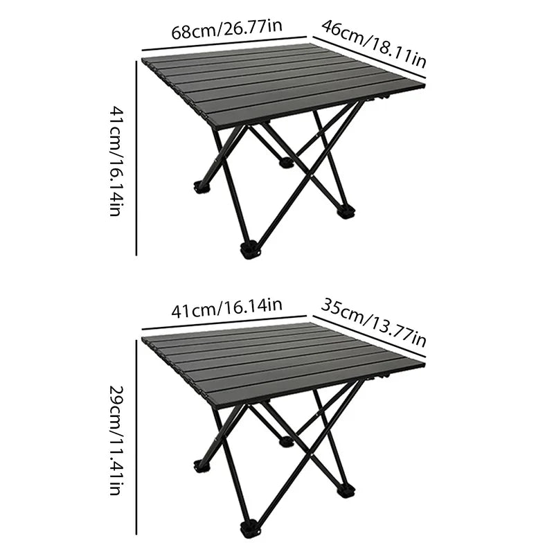 Camping Table Ultra Light Folding Egg Roll Table with Storage Bag Picnic BBQ Self Drive Hiking Foldable Desk Outdoor Tools