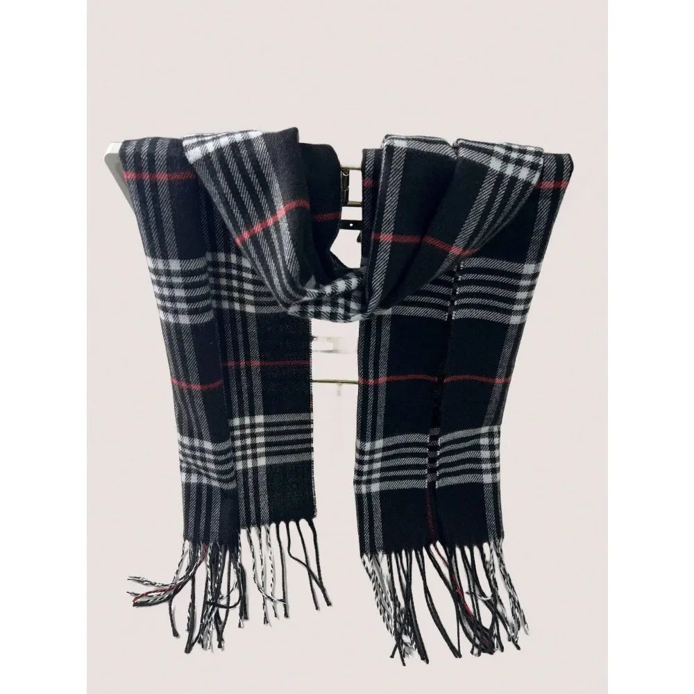 Cashmere Warm Scarf for Women Design Winter Men Shawl Wrap 2025 Plaid Female