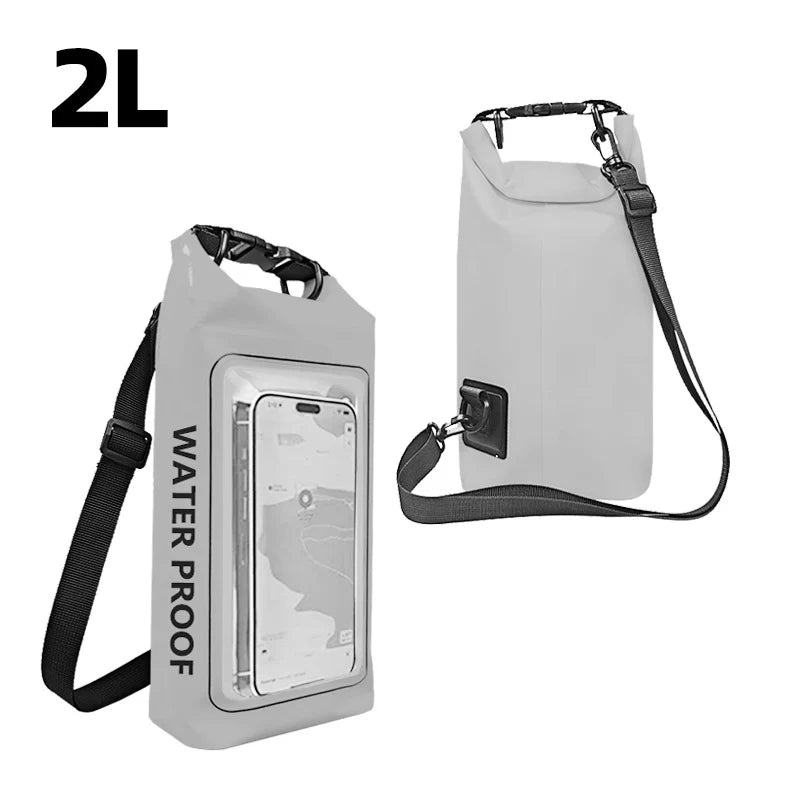 2L Dry Bag Touch Screen Waterproof Bags For Trekking Drifting Rafting Surfing kayak Outdoor Sports Bags Camping Equipment XA394Q