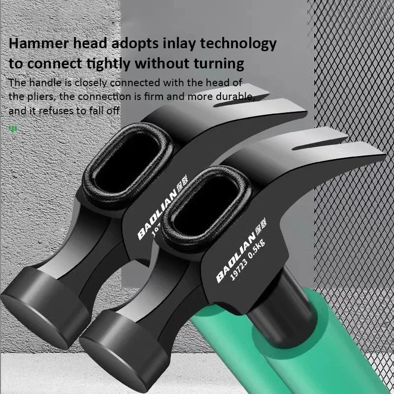 Multifunction High CarbonSteel Claw Hammer with 14/17/19mm Socket Wrench Reduction Handle Maintenance Installation Hand Tool