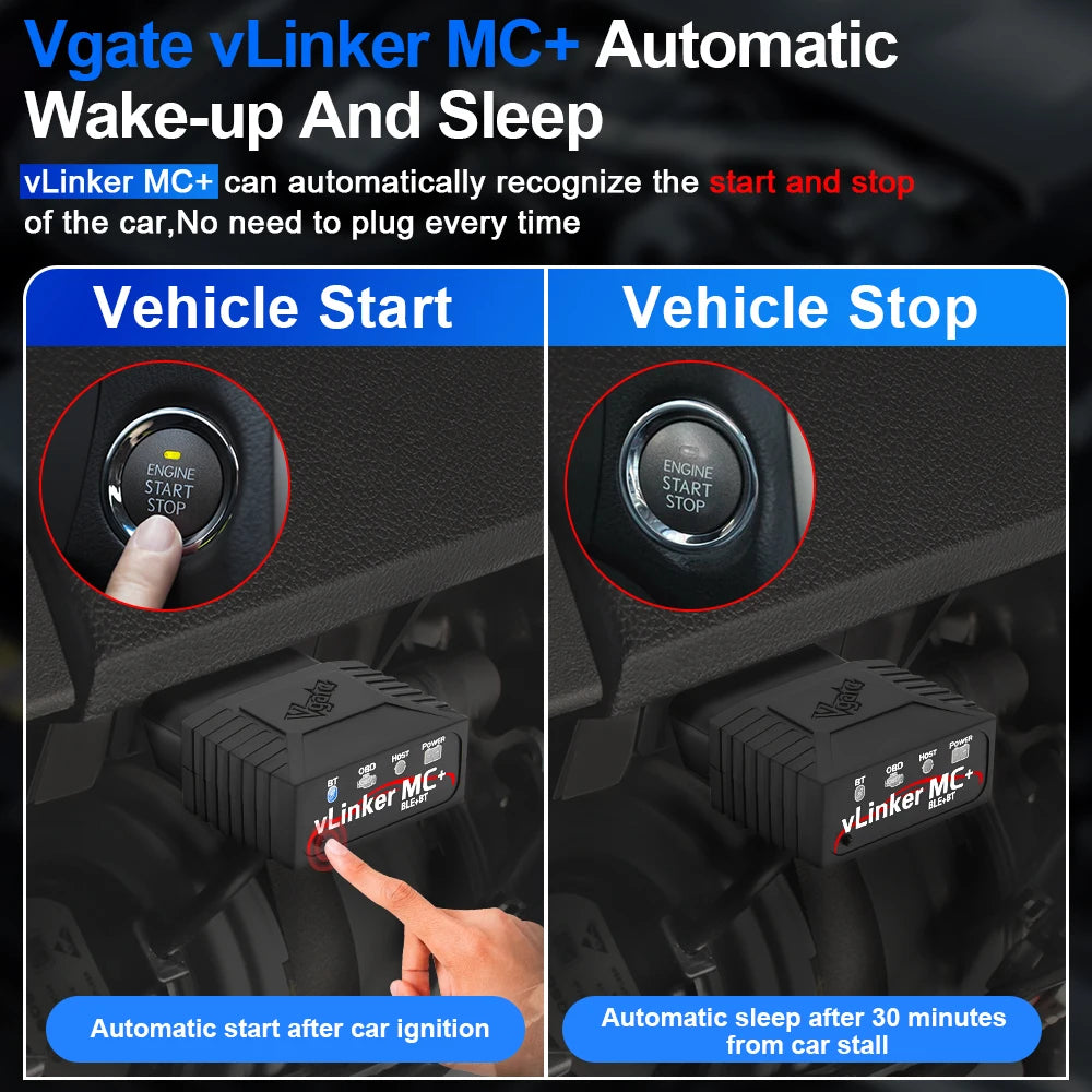 Vgate vLinker MC ELM327 V2.2 Bluetooth 4.0 OBD2 Scanner OBD 2 BimmerCode FORScan Auto Car Diagnostic tools ELM 327 V1 5