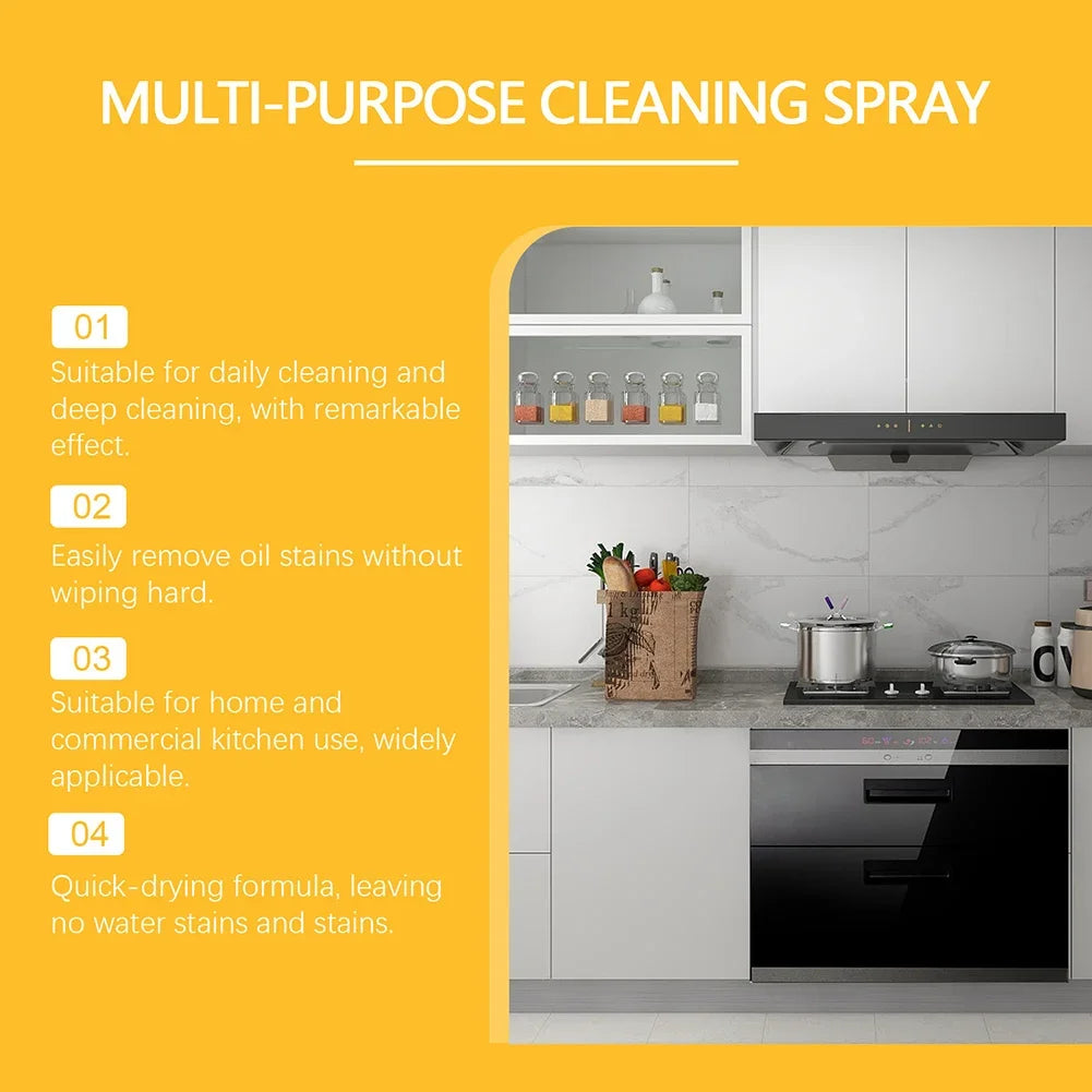 60ml Heavy Oil Cleaner Kitchen Oil Stain Powerful Degreaser Oil Stains Remover Cleaning Grills Oven Home Cooktop Cleaning Spray