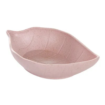 New Nordic Style Leaf Small Plate Food Grade Wheat Straw Seasoning Plate Home Kitchen Vinegar Bowls Soy Sauce Plates Snack Plate