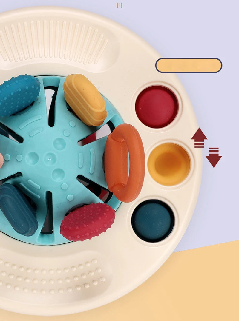 Suction Cup Spinner High Chair Baby Toys 6 12 Months Rotating Rattle Sensory Toys for Babies Educational Games Toy 1 2 3 Years