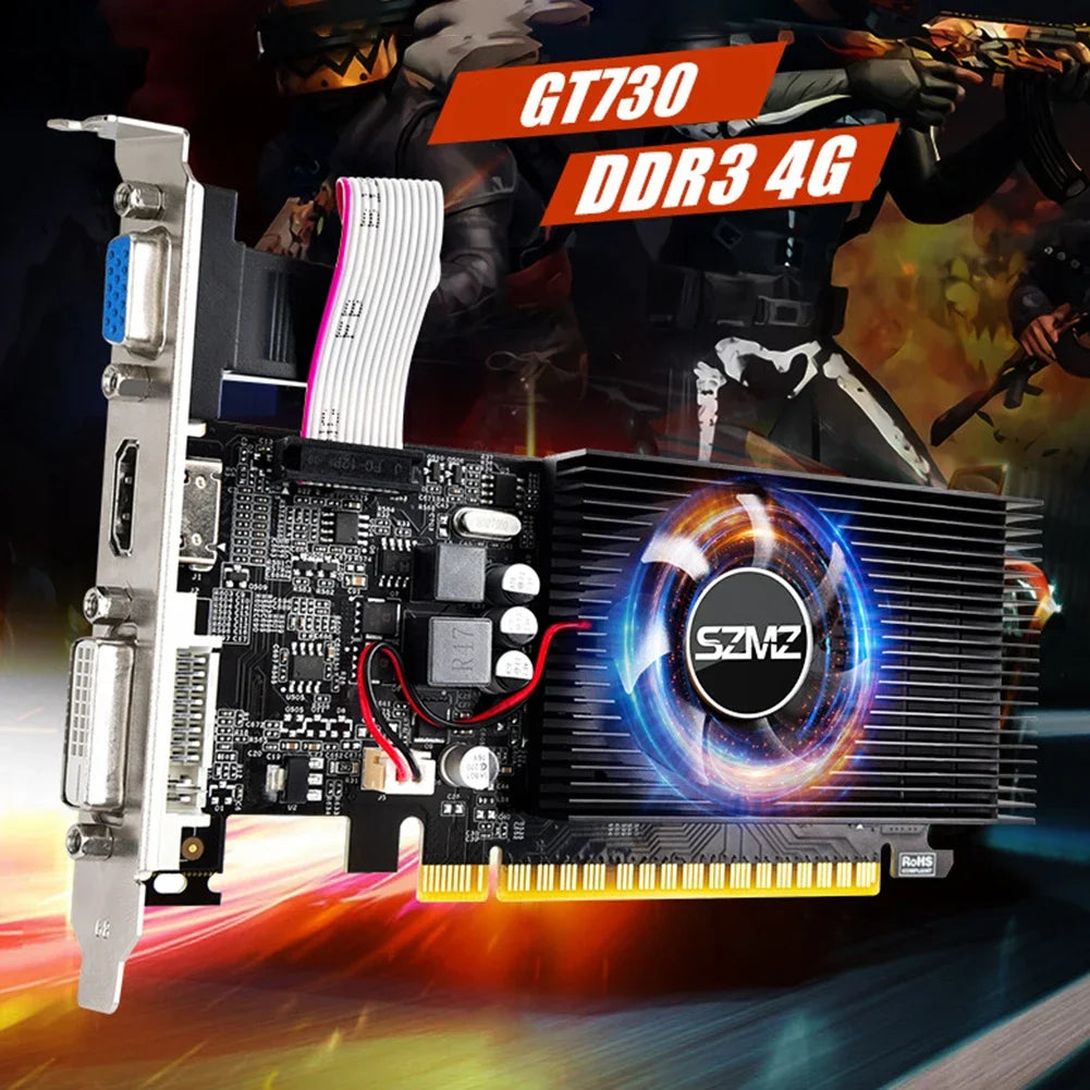 GT730 GT610 4GB 2/1GB DDR3 Graphics Card Desktop Gaming Video Card HDMI-Compatible VGA DVI PCI-E 16X Low Profile Graphics Cards
