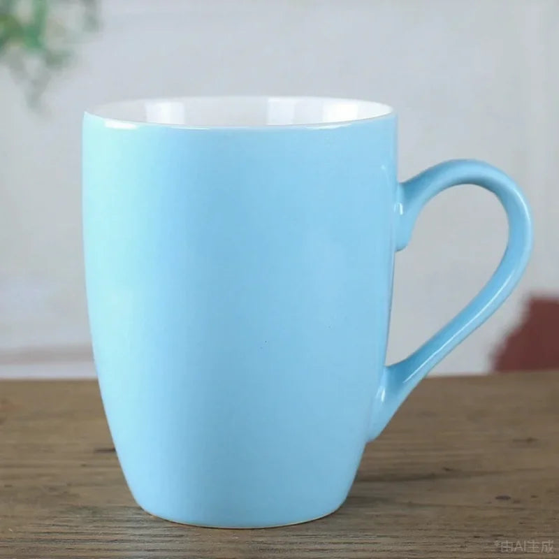 Macaron household ceramic cup living room coffee cup breakfast milk water cup mug