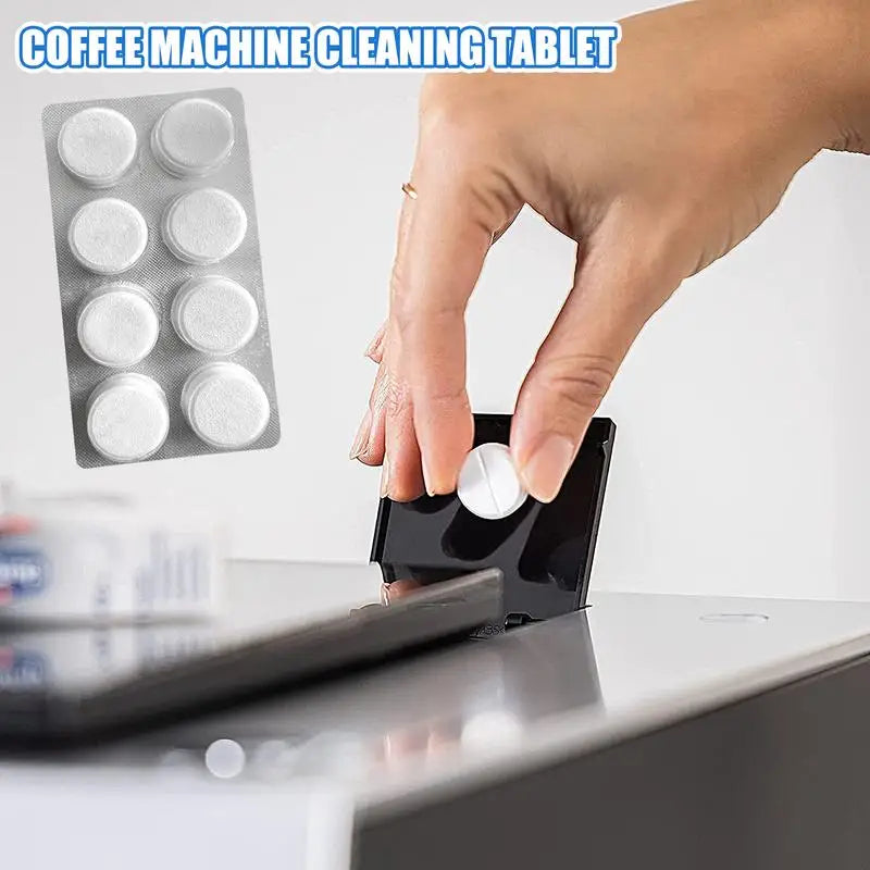 8 pieces Cleaning Tablets for Espresso Coffee Machine Coffee Maker Pot Descaling Tablets Home Kitchen Supplies