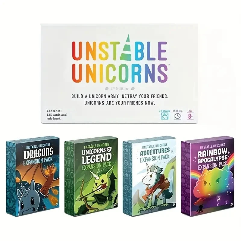 UNICORNS BOARD CARD Game Family Entertainment Card Games Multiplayer Interactive Games Party Board Games