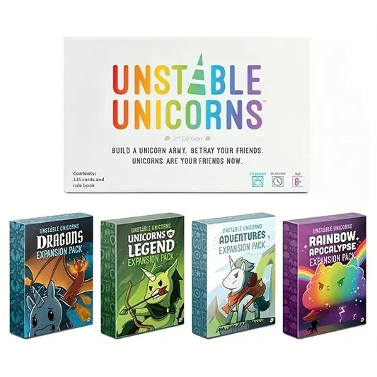 UNICORNS BOARD CARD Game Family Entertainment Card Games Multiplayer Interactive Games Party Board Games