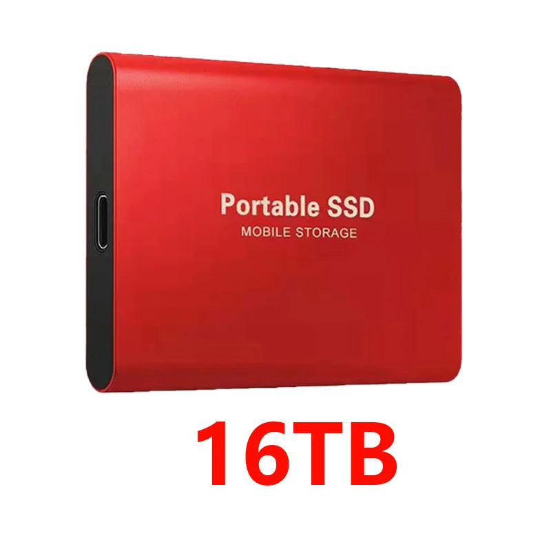 Portable SSD 4TB High Speed External Hard Drive 16TB USB 3.1 Hard Disk Mass 1TB Original Solid State Drives for Laptop/PC/MAC