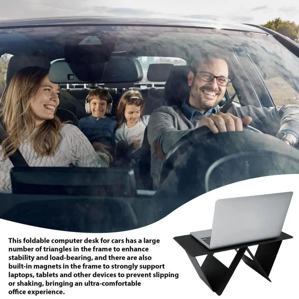 Magnetic Foldable Laptop Desk Anti-slip Adjustable Notebook Computer Holder Waterproof Lightweight Car Computer Riser Bedroom