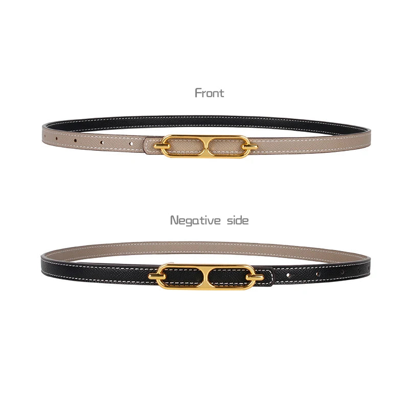 2023 Double-sided use of women's leather belt decorated ins fashion jeans wild student trend luxury design top quality brand