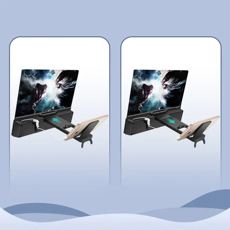 3D Screen Amplifiers Mobile Phone Magnifier With Enlarged Speaker Video Amplifier Stand Magnifying Folding Desk Audio Anti-BlueB