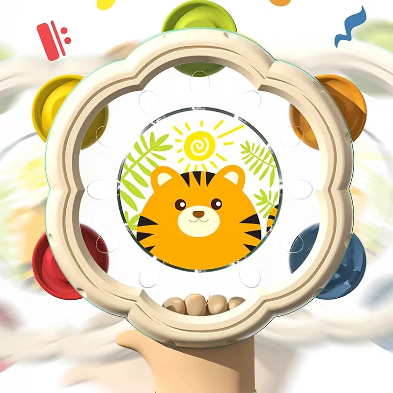 Baby Toys 6 12 Months Musical Instruments Hand Drum Shaking Rattle Toys Montessori Educational Toy Interactive Hand Bell for Kid