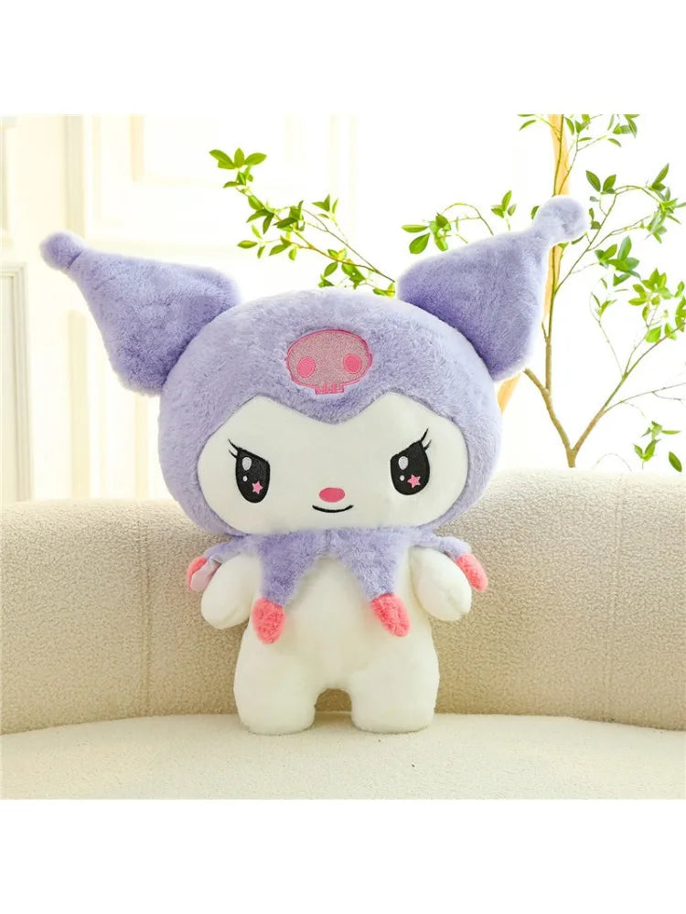 25/55cm Sanrio Kuromi My Melody Cute Series Kawaii Plush Animal Doll Cartoon Cute Plush Pillow Toy Birthday Gift Pillow