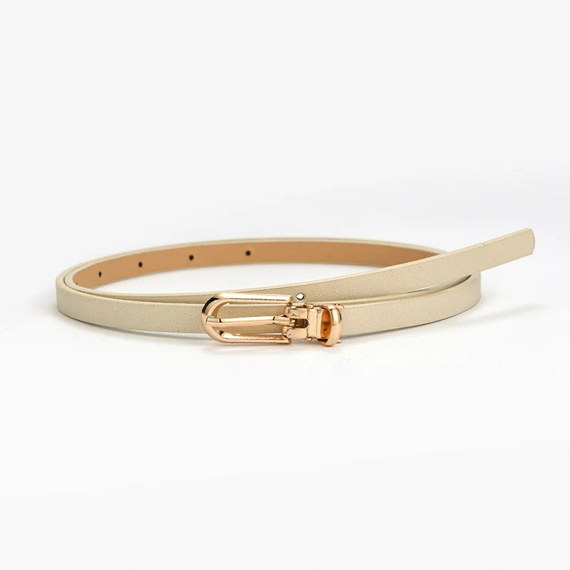 Women‘s Candy Color Waist Strap Thin Belt For Lady Girls Pants Jeans Dress Belt Alloy Pin Buckle Waistbands Adjuestable