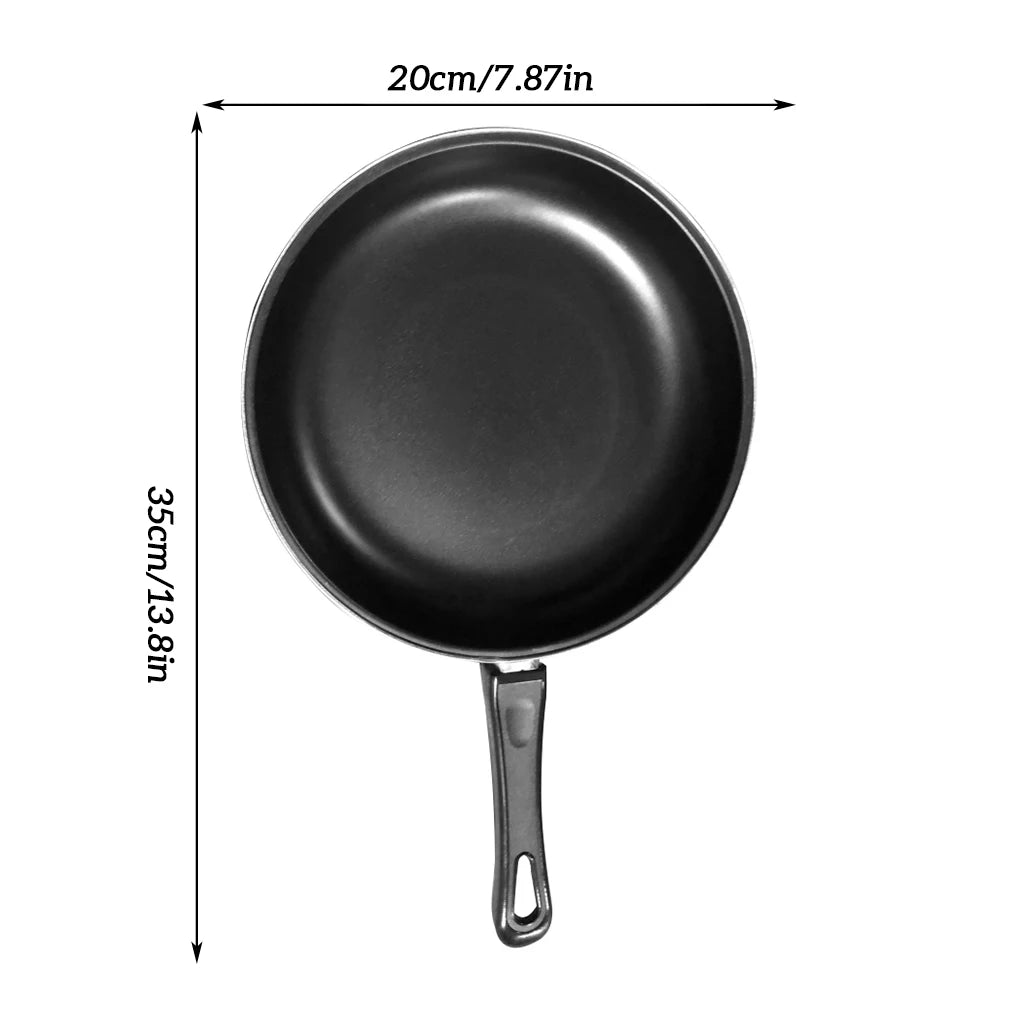 Frying Pan Non-stick Mini Thick Steak Flat Pan Iron Pancake Egg Fryer Kitchen Cookware, 20cm