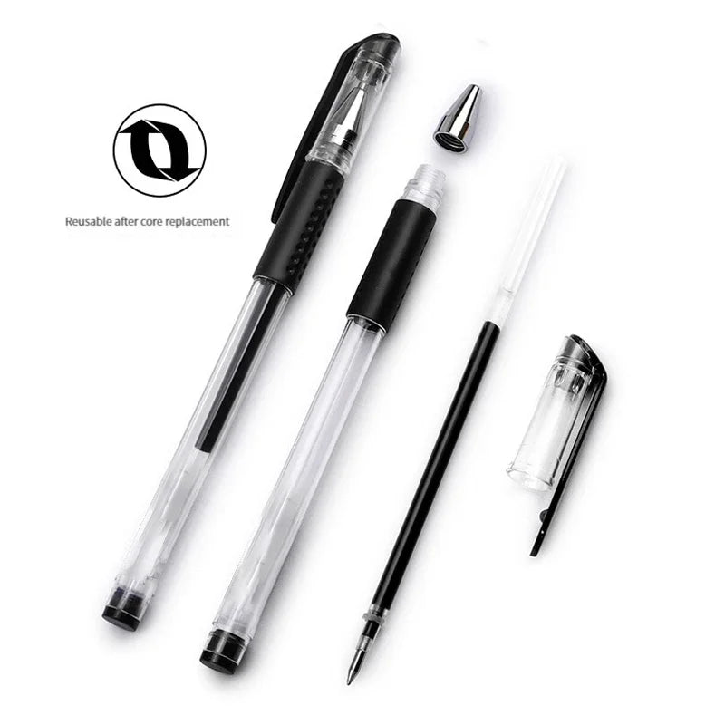 7/35 PCS Gel Pen Set School Supplies Black Blue Red Ink Color Ballpoint Pen Kawaii Pen Writing Tool School Office Stationery