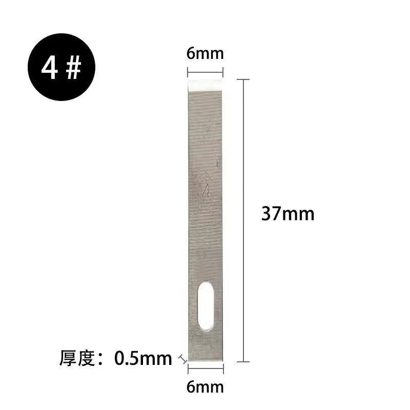 100/20Pcs 4# Metal Scalpel Knife Engraving Knife Blades DIY Wood Carving Knife Blade Replacement Surgical Sculpture Cutting Tool