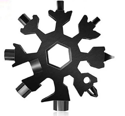 Universal Portable 18 In1 EDC Snowflake Torque Wrench Multi Tool Stainless Steel Tools Set Multifunction Hand Tools Manual Tool